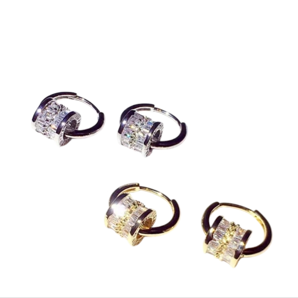 14k gold diamond earrings - Picture 4 of 10